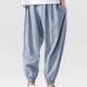 thumbnail image 4 of Pantalones largos de verano para hombre, leggings casuales de algodón y lino para exteriores, pantalones para hombre, 4 of 5