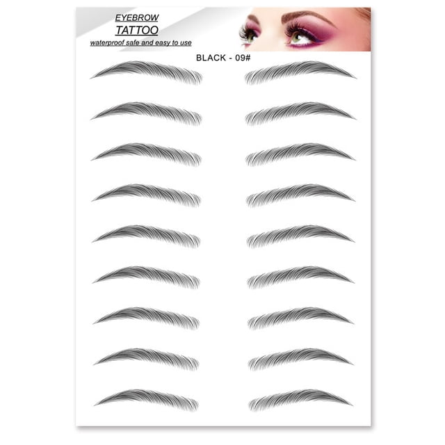 Tatuaje de cejas semipermanente de imitación ecológica, pasta para cejas, adhesivo de transferencia de agua, resistente al agua