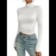 thumbnail image 3 of Camisetas Básicas para Mujer, Tops Cortos Ajustados para Salir, Lindas Camisetas de Cuello Alto para Adolescentes, Ropa de Larga Y2K S, 3 of 9