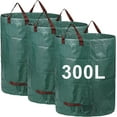 thumbnail image 1 of Bolsas de Jardín 3x300L, Bolsas para Desechos de Jardín Resistentes, Bolsas Grandes Impermeables y Resistentes con Asas, Plegables y Reutilizables, 1 of 5
