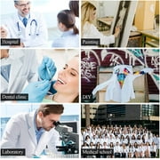 Professional Scrubs White Lab Coats for Women & Men, Classic Medical Uniform With 3 Pockets 37'' S