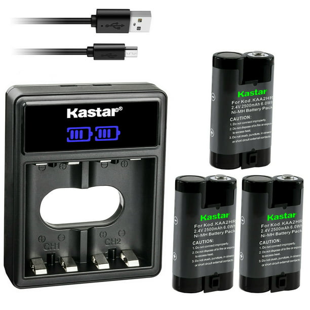Smeren Saga munt Kastar 3-Pack NH-10 NH10 Battery and LCD Dual USB Charger Replacement for Fujifilm  FinePix E510 ZOOM, FinePix E550, FinePix E550 ZOOM, FinePix E610 ZOOM,  FinePix A310 ZOOM, Nikon Coolpix 600 Camera -