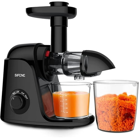 

GUVSOETS Slow Juicer Cold Press Juicer Masticating Juicer Machines Juice Maker Extractor Juice Squeezer Brush& Recipes Included