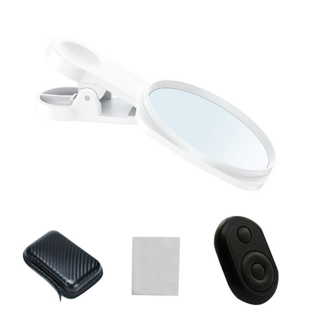 Phone Rear Camera Selfie Mirror with BT Remote Control for Selfie Vlog Live Stream