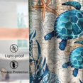 thumbnail image 3 of Nautical Green Sea Turtles Beach Theme Fabric Shower Curtain Sets Bathroom Blue Ocean Decor with Grommets and Hooks - 72 x 72 Inch Teal, 3 of 6
