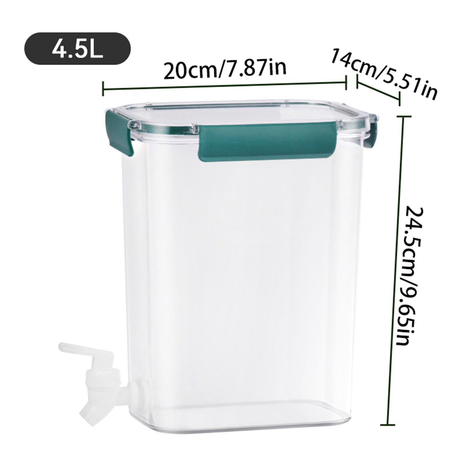 LHWEN Beverage Dispenser With Lid And Faucet 3.5L Food Grade Plastic Refrigerator Dispenser For Lemonade Cold Juice Iced Tea Injection Cooler Easy Pour Fits Most Fridges Large Opening Quick Lock Seal