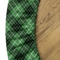 thumbnail image 5 of Ambesonne Plaid Fitted Round Tablecloth, Diagonal Tartan Green, 45"- 56" Diameter, Green Black White, 5 of 5
