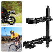EEEkit Action Camera Handlebar Mount Compatible with Insta360, Bike and Motorcycle Clamp Bracket with 47.2" Invisible Selfie Stick for Vlogging and Travel Recording