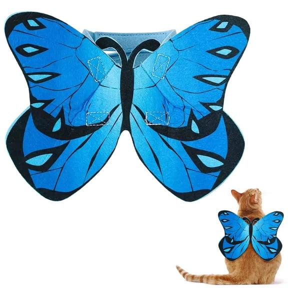 Pet Halloween Costumes And Christmas Gifts Realistic Butterfly Wing For Pets, Adjustable Lightweight Cosplay Costume For Cats Dogs, Fun Party Photo Props And Dress Up
