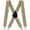 Beige, variant on Men's Suspender Trousers Braces with Strong 2 inch Wide 4 Clips Heavy Duty for Men X Style Adjustable Suspenders