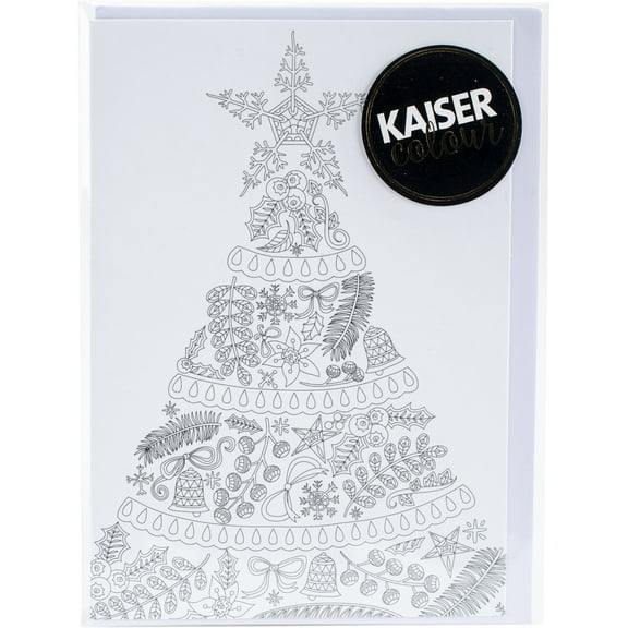 KaiserColour C6 Gift Card W/Envelope 4.5"X6.4"-Festive Tree