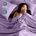 thumbnail image 3 of Bare Home Premium 1800 Collection 4-Piece Bed Sheet Set, Queen, Lavender, 3 of 10