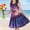 Multicolor A, variant on SGFCWSX Girls Sleeveless Dress Crew Neck Soft A-Line Print Summer Party Dresses for Kids Multicolor Size 5-6 Years