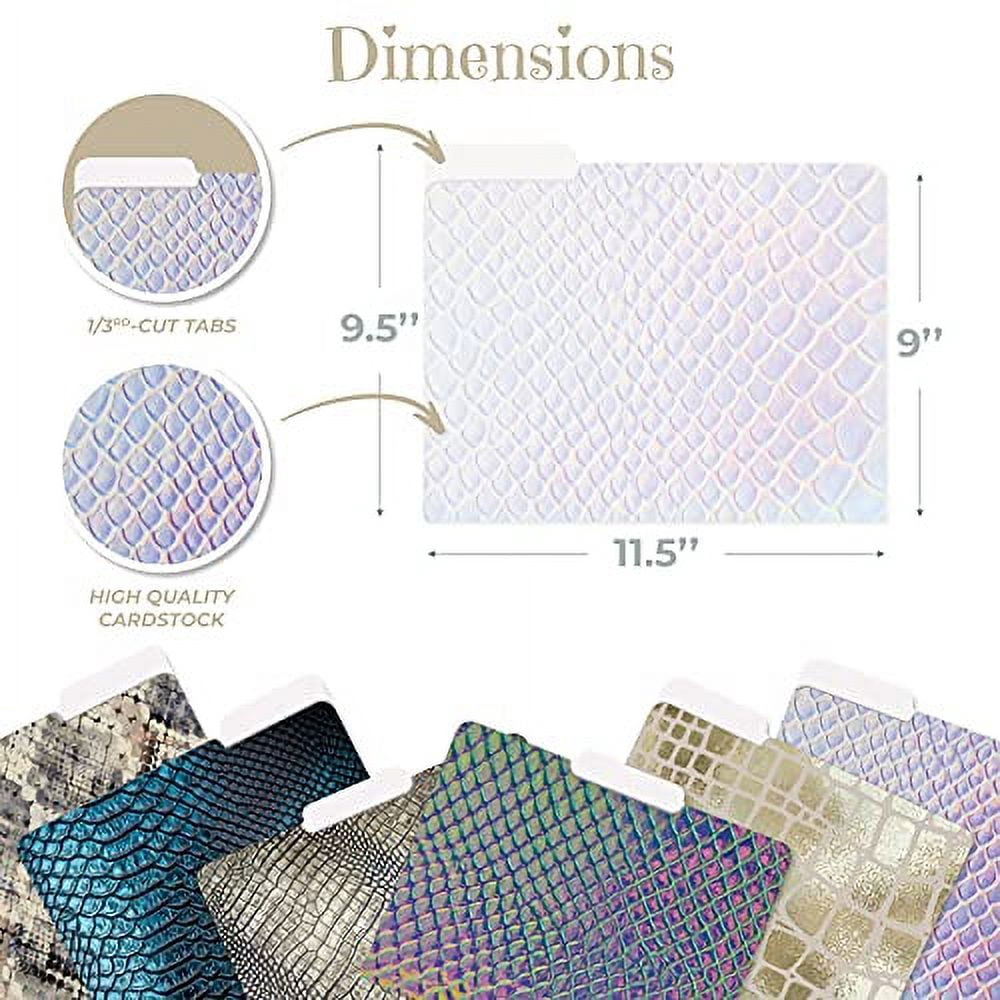 Better Office Snakeskin Heavyweight File Folders 1/3-Cut Tab Letter Size Assorted Colors 24/Pack