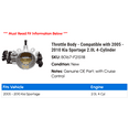 thumbnail image 2 of Throttle Body - Compatible with 2005 - 2010 Kia Sportage 2.0L 4-Cylinder 2006 2007 2008 2009, 2 of 2