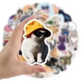 thumbnail image 4 of Pegatinas de gato, 50 unidades, pegatinas de vinilo impermeables para ordenador portátil, monopatín, botellas de agua, computadora, teléfono, guitarra, pegatinas de gato para niños y adultos (pegatinas de gato) Rojo Verde, 4 of 5