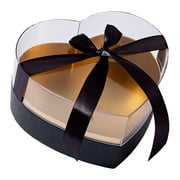 1pc Heart Shaped Flower Box Valentine Gift Packaging Box with Clear Lid
