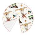 thumbnail image 2 of Daiia Cute Farm Drawing Merry Christmas Tree Skirt , Xmas Large Lace-up Tree Skirt, Santa Snowflakes Rustic Home Decorations New Year Party Farmhouse Decor-30", 2 of 7
