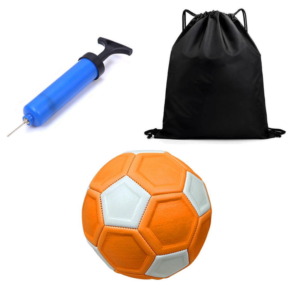 Balón Fútbol Curvo Efecto Naranja Talla 4 (20 Cm) - Para Niños, Incluye Bomba Y Red, Entrenamiento Interior/exterior