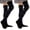 Black / Purple / Gray, variant on Women’s Thigh High Over Knee Fashion Argyle Socks, Black Purple Gray, Medium, 2 Pairs