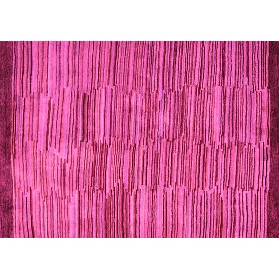 Ahgly Company Indoor Rectangle Abstract Pink Modern Area Rugs, 2' x 3'