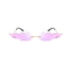 thumbnail image 1 of FELTECHELECTR 1 pieza de gafas de sol de moda de metal transparente sin marco para fiestas, mujeres y niñas (violeta), 1 of 6