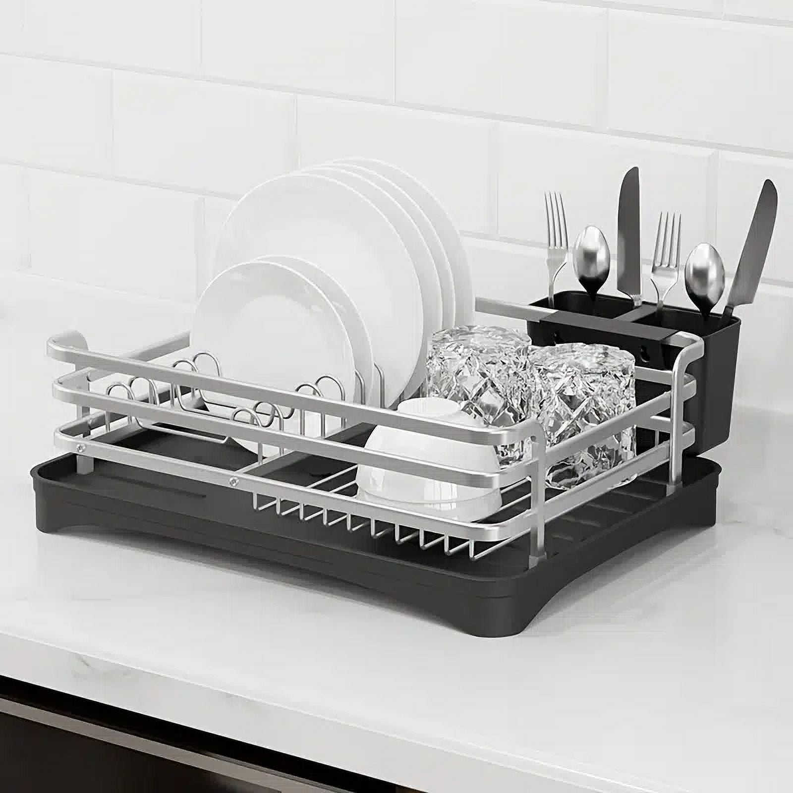 Sweenaly Corner Dish Rack Space Saving Kitchen Dish Drainer