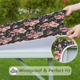 thumbnail image 6 of Pioneer Flower Floral Print Pattern Square Fitted Tablecloth with Elastic Edge,Square Table Cover,Washable Elastic Table Cover for Home Kitchen Party Decor 34"x34", 6 of 6