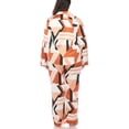 thumbnail image 3 of White Mark Fashion's Plus Size Printed Satin Pajama Set, 3 of 6