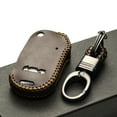 thumbnail image 4 of Vitodeco Genuine Leather Flip Key Fob Case Cover Compatible with KIA New Emblem 2021-2025 (4-Button, Brown), 4 of 5
