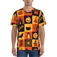 thumbnail image 4 of Haiem Hip Hop Hipster Baseball Jersey Button Down Shirts Sports Uniforms Men Women Jersey(Halloween Banner Symbols,Medium), 4 of 9