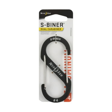 Nite Ize S-Biner Dual Carabiner #4 Aluminum Charcoal Locking Dual-Gated Clip