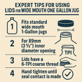 thumbnail image 3 of LD Carlson Lids for Wide Mouth One Gallon Jug 4 Count, 3 of 5