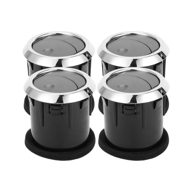 Ofertas Únicas 4 Pcs Centro A/C Salida Compatible para Ford Fusion 2006-2009 Panel de Ventilación de Aire ABS Negro Tono Plateado