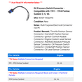 thumbnail image 2 of Pressure Switch Connector - Compatible with 1991 - 1994 Pontiac Sunbird 3.1L V6 1992 1993, 2 of 3
