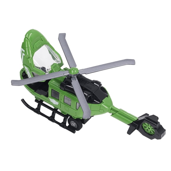 Modelo de helicóptero fundido a presión BuyWeekMX juguete de helicóptero compacto y ligero