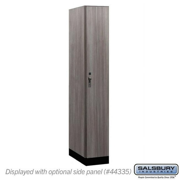 Salsbury Industries 41161SW 12 in. Wide Premier Wood Locker - Single Tier - 1 Wide - 6 ft. High - 21 in. Deep - Skyline Walnut - Hasp