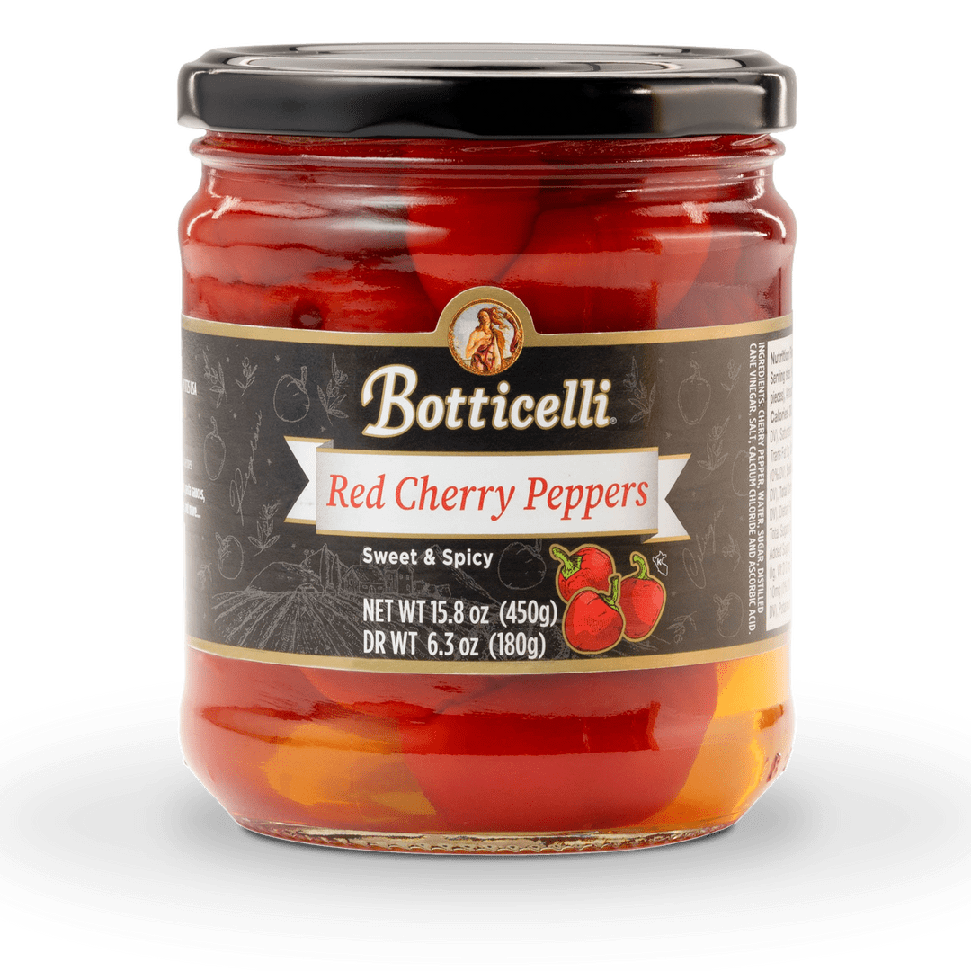 Botticelli Sweet & Hot Cherry Peppers, 15.8 oz, 6 Servings
