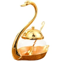 KAKOWELY Swan Shaped Seasoning Jar Golden 1 Set 5.78X4.72X3.14in