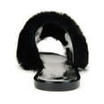 thumbnail image 3 of Journee Collection Womens Dusk Faux Fur Slip On Pool Slides, 3 of 3