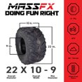 thumbnail image 3 of MASSFX Grinder 22x7-11 Front (2) & 22x10-9 Rear (2) Tire Set for All-Terrain (ATV), Utility-Task (UTV), and Side-by-Side (SxS) Vehicles on Soft/Hard Pack Ground (4-Pack) 22x7x11 22x10x9, 3 of 9