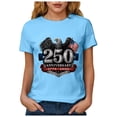 thumbnail image 4 of Duqingm Patriotic Tops for Women Patriotic Eagle and Flag 250 Years 1776-2026 T-Shirt Sky Blue,XL, 4 of 7