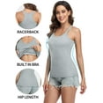 thumbnail image 4 of Women's Cotton Scoop Neck Camisole Racerback Tank Tops With Shelf Bra, 4 of 6