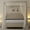 White-Full, variant on TEQIN Canopy Bed Frame with Button Tufted Headboard, Upholstered Bed Platform, Nailhead Trim Design,No Box Spring Needed, Noise Free Bed Frame