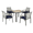 Light Gray, variant on Tcbosik 5 Piece Patio Dining Set, Outdoor Furniture Set with Umbrella Hole, 35.4 inch Square Table & 4 Armchairs with Cushions, Bistro Table Set for Poolside, Backyard, Yellow