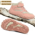 thumbnail image 4 of Stepedia Barefoot Hiking Boots for Kids Boys Girls Outdoor Athletic Wide Hiking Shoes for Trekking Trails Climbing Walking, Pink, 4 of 7