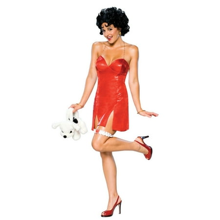 Rubies Betty Boop Costume with Red Dress and Wig Womens Sizes S