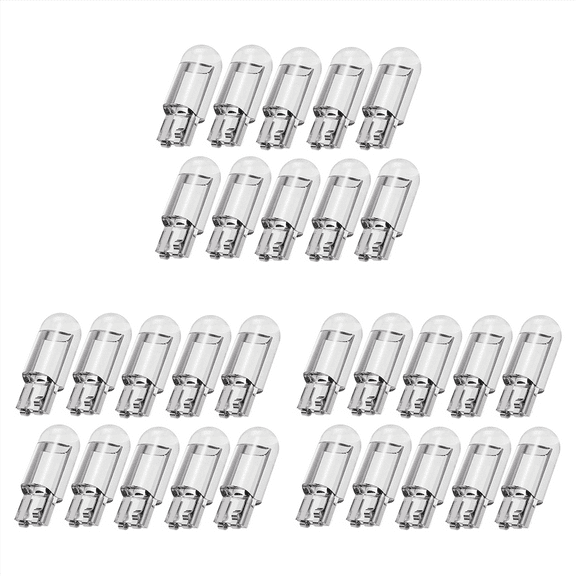 30PCS Car LED T10 W5W COB Reading Dome Lamp Marker Light Wedge Lights License Plate Bulbs 168 194 192 DC 12V White