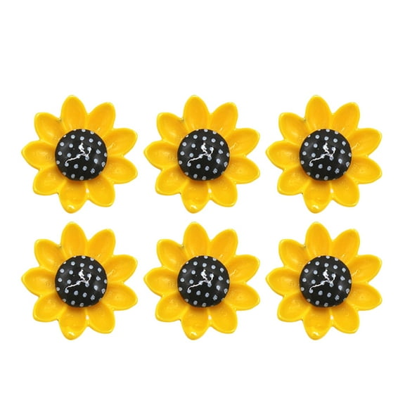 Magnetic Household Sunflower Stickers Kitchen Decoration Decorative Refrigerator Magnets Fridge Calendar 10 Pcs