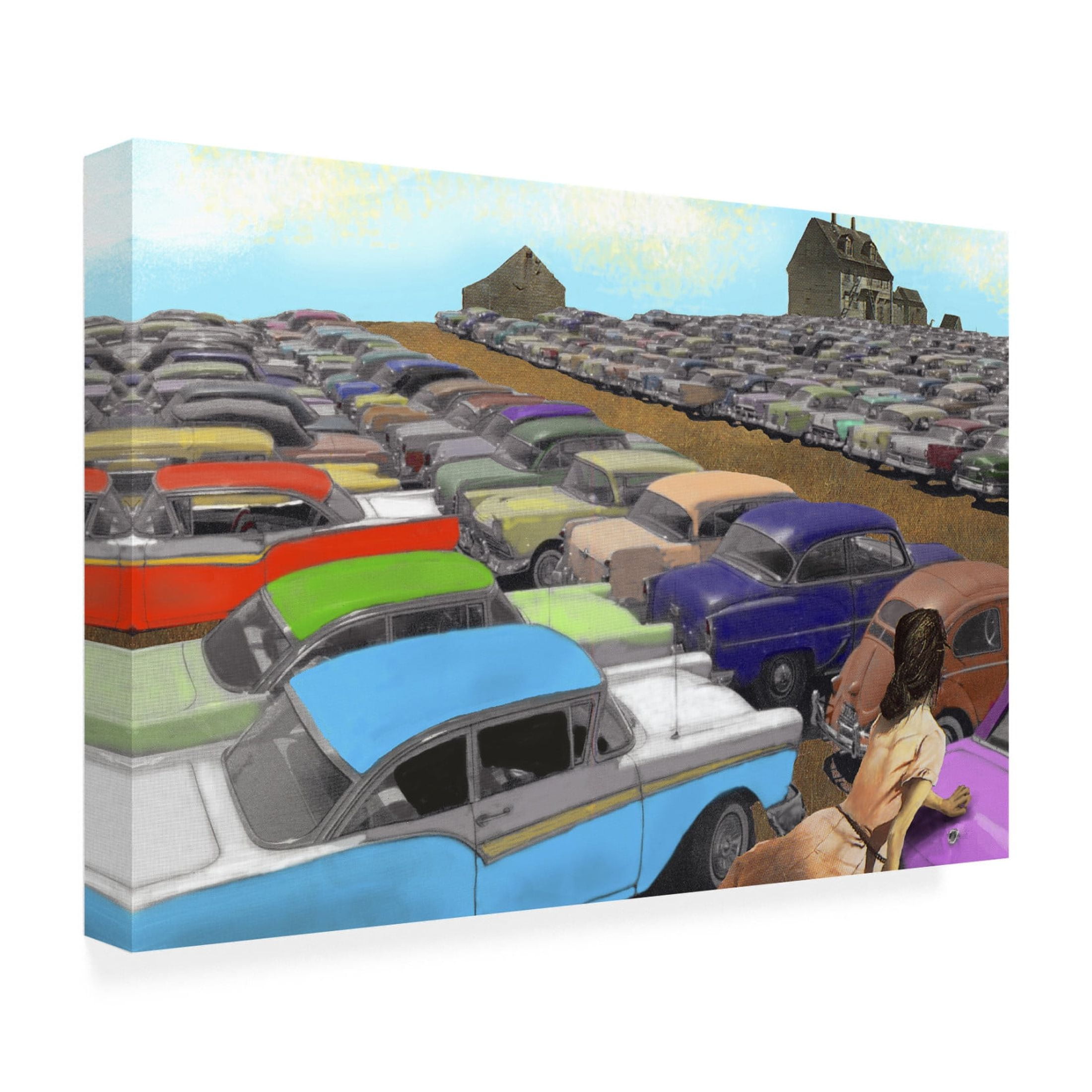 Canvas Wall Art - Barry Kite 'Christinas Parking Space' Wall Art for Living Room, Bedroom, or Office Décor by Trademark Fine Art - 32 x 22 Inches